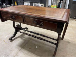 Leather Top Tea Table