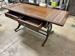 Leather Top Tea Table