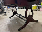 Leather Top Tea Table