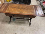 Leather Top Tea Table