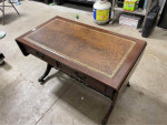 Leather Top Tea Table