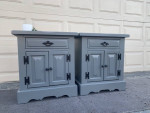 Ethan Allen Furniture 2 Pc Matching Nightstand/Side Table Set