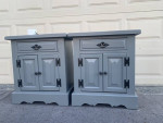 Ethan Allen Furniture 2 Pc Matching Nightstand/Side Table Set