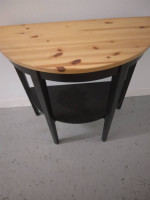 wood half table