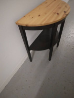 wood half table