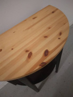 wood half table