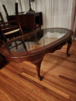 Glass top coffee table