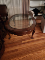 Glass top coffee table