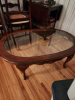 Glass top coffee table
