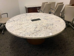 Marble round conference table