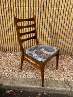 Mid Century Walnut Dining Table with Leaf and 4 Chairs. 1960s.
