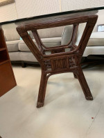 Rattan Table Base with 48” Round Glass