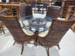 $6,000 Tommy Bahama brand "Cruz Bay" dining chairs Thomasville table