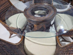 $6,000 Tommy Bahama brand "Cruz Bay" dining chairs Thomasville table