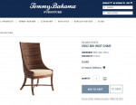 $6,000 Tommy Bahama brand "Cruz Bay" dining chairs Thomasville table