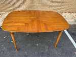 Mid Century Walnut Dining Table with Leaf. 1960s.