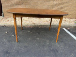 Mid Century Walnut Dining Table with Leaf. 1960s.
