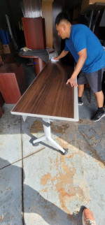 Classroom training conference table and chair 6 by 2 nice flip top