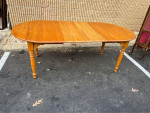 S.Bent Bros Furniture Solid Oak Dining Table with 2 leaves..