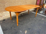 S.Bent Bros Furniture Solid Oak Dining Table with 2 leaves..