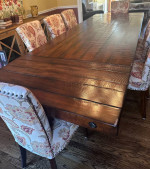 Pottery Barn dining table and 8 chairs