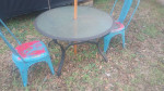 glass table 35. chairs $20 each . c my other items