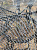black iron table w/ 4 chairs black