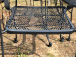 black iron table w/ 4 chairs black