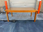 Mid Century Modern Danish Teak Draw Leaf Large Dining Table. By Gangso