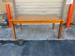 Mid Century Modern Danish Teak Draw Leaf Large Dining Table. By Gangso