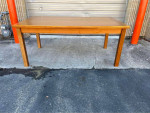 Mid Century Modern Danish Teak Draw Leaf Large Dining Table. By Gangso