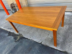Mid Century Modern Danish Teak Draw Leaf Large Dining Table. By Gangso
