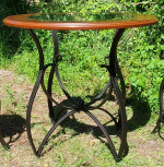 (Delivery Available) Timeless Wrought iron Bistro table and 2 swivel 360° chair