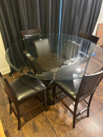Glass-top kitchen table