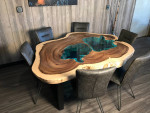 LIVE EDGE DINING TABLE | DESK | KITCHEN ISLAND | EPOXY RIVER TABLES