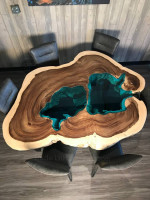 LIVE EDGE DINING TABLE | DESK | KITCHEN ISLAND | EPOXY RIVER TABLES