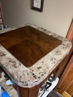 3/. Like Marble &Wood Table Set