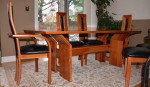 Dining room table - SOLID CHERRY WOOD - almost new (WISCONSIN)
