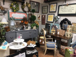Antique Round Pedestal Side Table