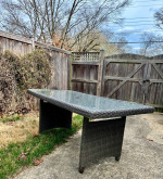 Glass Top Outdoor Dining Table