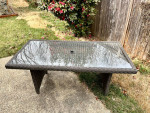 Glass Top Outdoor Dining Table