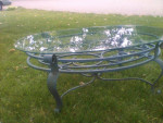 Glass Top Wrought Iron Table