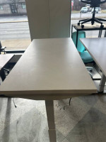 4' x 2' Electric Height Adjustable Table in White Laminate Finish