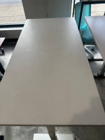 4' x 2' Electric Height Adjustable Table in White Laminate Finish