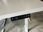 4' x 2' Electric Height Adjustable Table in White Laminate Finish