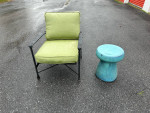 Beautiful Heavy Rocking Chair and Side Table**