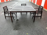 Beautiful Teak Patio Set Large Table and 3 Chairs ***