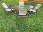 Tropitone Patio Set Large Table And 4 Sling Back Chairs ** LOWERED