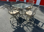 Beautiful Aluminum Bar Height Patio Set Table and 4 Chairs OBO*