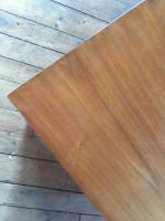 Mid Century end table with drawer/lamp